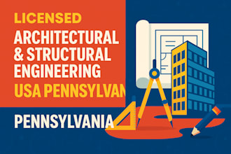 licensed architectural and structural engineering USA pe stamp in pennsylvania