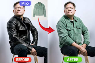 do professional outfit change photo editing
