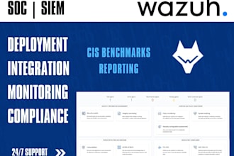 deploy and configure wazuh, suricata, grafara, implement siem elk elasticsearch