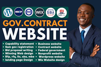 design government contract website to bid and win contract on sam gov, llc, sba