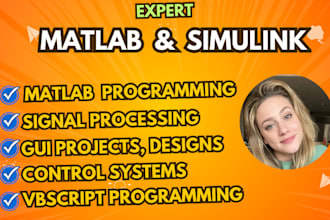 do matlab ,simulink ,vbscript programming ,control systems gui project