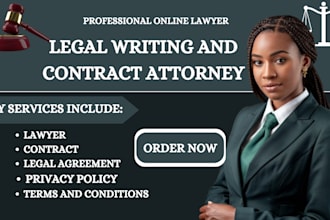 write legal contract, agreement, terms and condition, privacy policy as a lawyer