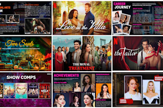 design the best film pitch deck presentation, film posters, epk, tv web series