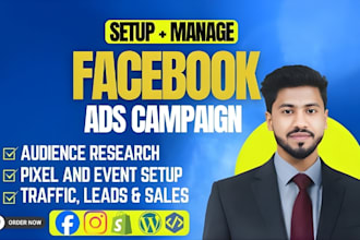run facebook ads, meta ads, instagram, shopify ads campaign for leads and sales
