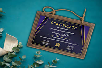 professional certificate of appreciation design