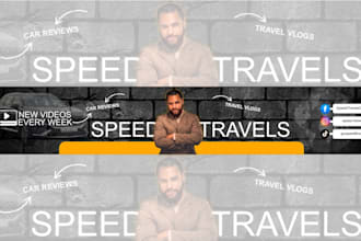 design custom channel art or youtube banner