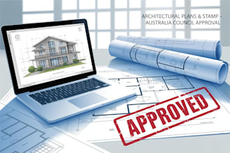 prepare architectural  plans and stamp for australia council approval