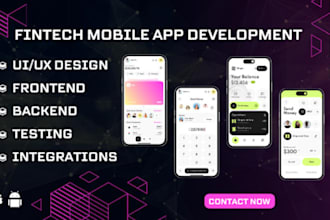 create fintech app, crypto wallet app, lending app and finance app