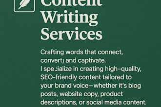 be your professional content writer