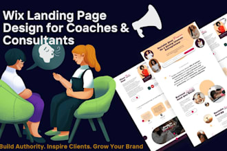 design a professional wix landing page for coaches consultants personal brand
