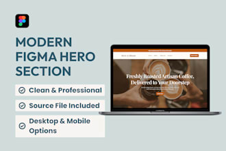 design a modern figma hero section