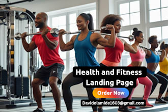 do fitness and health landing page for you