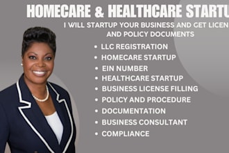 startup homecare healthcare nemt business with llc, ein, license and documents