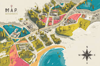 design a custom vector map illustration, unique to you