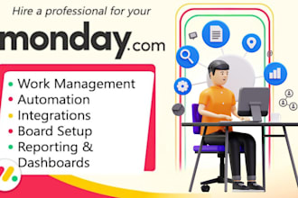 setup monday CRM make com made come ai agent clickup monday com click up