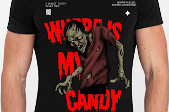 design a unique and edgy custom t shirt design