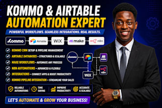 komo airtable databases airtable wix make workflow n8n automations integrations