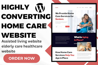 build home care website assisted living website elderly care healthcare website