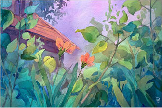 paint a beautiful watercolour illustration