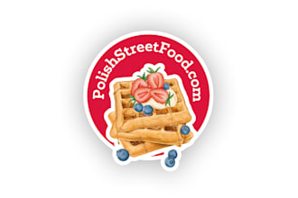 design a modern custom unique polish restaurant snack logo