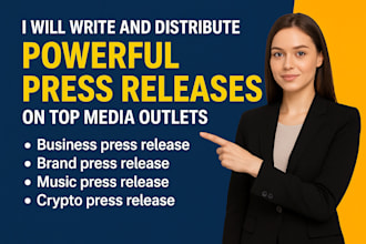 write and distribute your press release to top media outlets