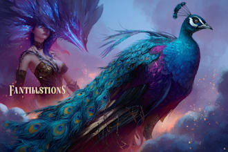 paint semi realistic fantasy art