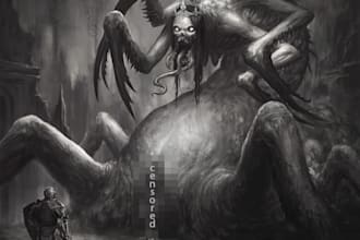 draw dark art horror and monsters