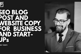 write SEO blog posts and website copy for b2b and saas content
