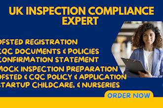 help with ofsted and cqc registration, inspection, policies, and documents