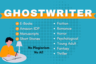 be your romance novel ghostwriter and erotic ebook ghostwriter