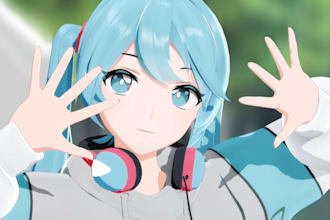 create custom vrchat avatar, anime vrc avatar, vrm, vseeface, furry
