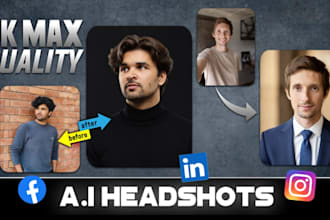 professional realistic ai headshot for linkedin, instagram, or cv
