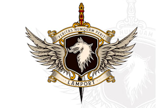 create family crest, heraldic logo or coat of arms