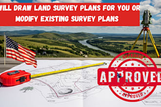 draw land survey plans for you or modify existing survey plans