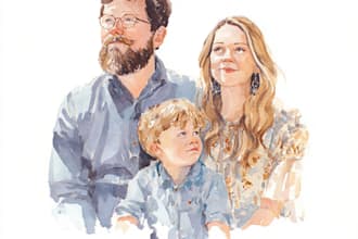 do watercolor illustration, botanical family paintings