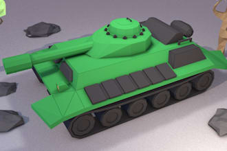 do 3d modeling military vehicle with your good rending