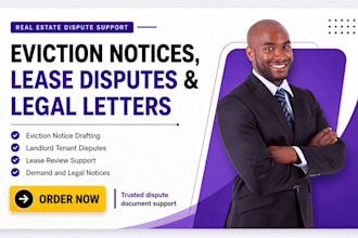 draft eviction notices, lease disputes and real estate legal letters