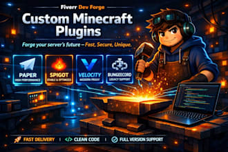 custom minecraft plugin for spigot, paper and bukkit servers