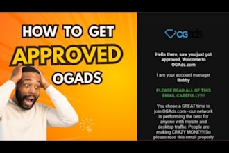create ogads account with your personal information and it will be approved