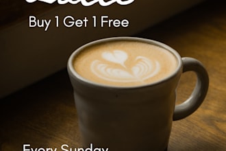 do creative design and promotional coffee shop menu