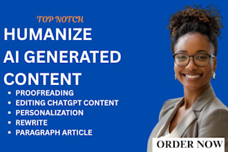 proofreading rewrite ai content editing manuscript editing humanize ai content