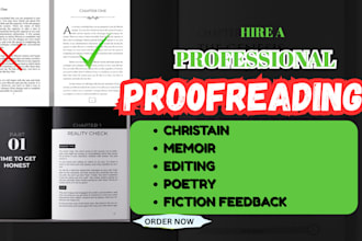 proofread, edit, and develop your christian poetry, memoir, or non fiction book