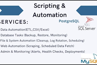 do python scripting automation for web,database,etl,backups,admin,server tasks