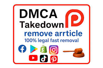 send dmca takedown notice remove copyright infringement