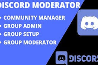 be your discord moderator, admin and discord manage