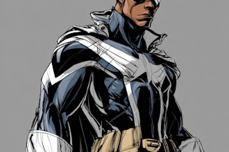 design custom superhero characters with unique costumes