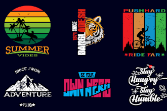 create an awesome trendy typography t shirt design