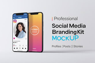 design a professional social media branding kit, templates