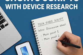 write a script for your tech videos and shorts