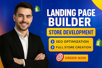 build shopify store, landing page, liquid sections and customization
